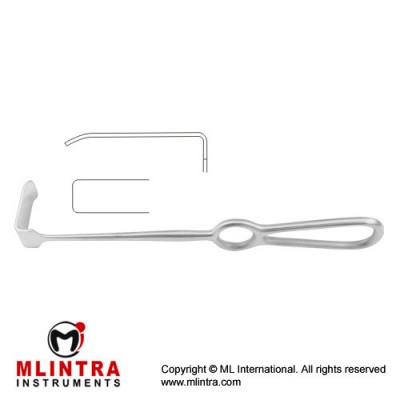 Kocher Retractor Stainless Steel, 23 cm - 9" Blade Size 75 x 30 mm